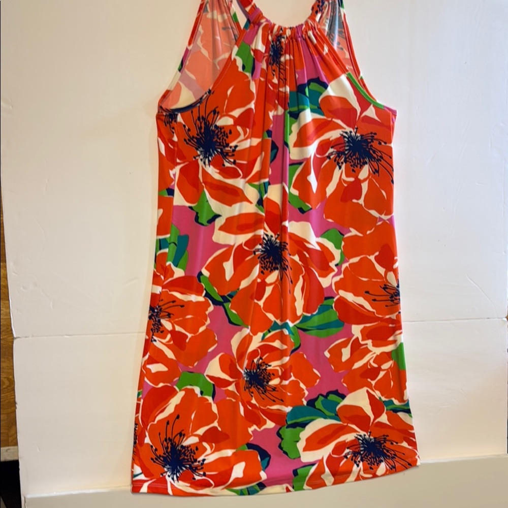 Trina Turk Floral Mini Dress - Red, Green, Pink